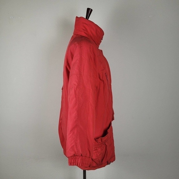 VTG Catherine Hall Jacket Womens Large Red 80s 90s Retro Puffer Winter Warm Coat - Picture 2 of 13